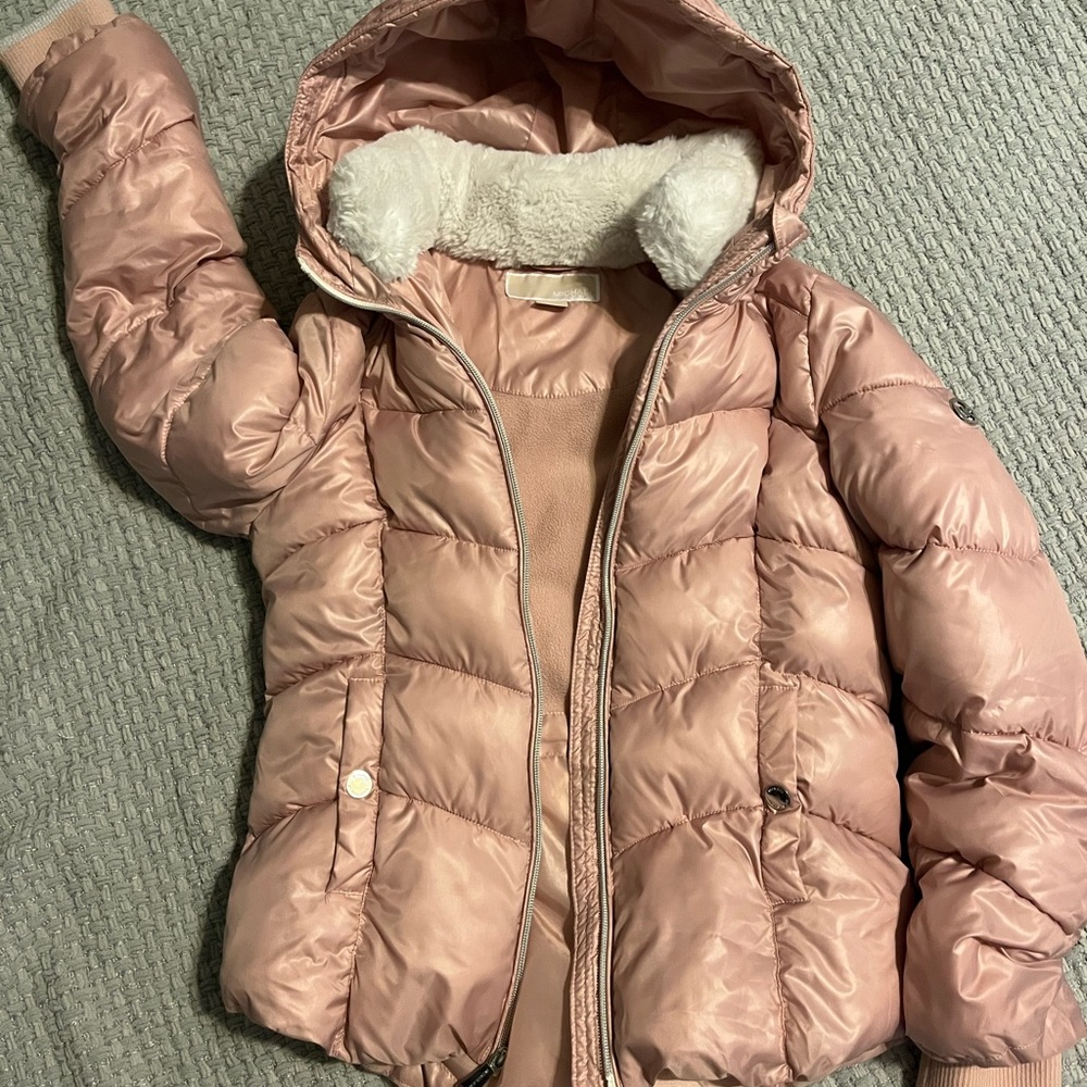 Michael Kors Blush and Cream Fur Accent
